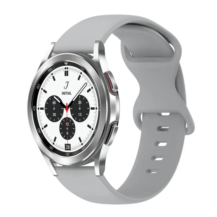 Pulseira de Silicone Cor Sólida com Fivela Borboleta 20mm, Para Samsung Galaxy Watch 4 44mm, Para Samsung Galaxy Watch 4 Classic 46mm, Para Samsung Galaxy Watch 4 Classic 42mm, Para Samsung Galaxy Watch Active 2