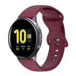 Pulseira de Silicone Cor Sólida com Fivela Borboleta 20mm, Para Samsung Galaxy Watch 4 44mm, Para Samsung Galaxy Watch 4 Classic 46mm, Para Samsung Galaxy Watch 4 Classic 42mm, Para Samsung Galaxy Watch Active 2