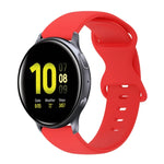 Pulseira de Silicone Cor Sólida com Fivela Borboleta 20mm, Para Samsung Galaxy Watch 4 44mm, Para Samsung Galaxy Watch 4 Classic 46mm, Para Samsung Galaxy Watch 4 Classic 42mm, Para Samsung Galaxy Watch Active 2