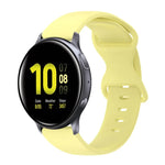 Pulseira de Silicone Cor Sólida com Fivela Borboleta 20mm, Para Samsung Galaxy Watch 4 44mm, Para Samsung Galaxy Watch 4 Classic 46mm, Para Samsung Galaxy Watch 4 Classic 42mm, Para Samsung Galaxy Watch Active 2