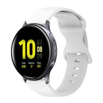 Pulseira de Silicone Cor Sólida com Fivela Borboleta 20mm, Para Samsung Galaxy Watch 4 44mm, Para Samsung Galaxy Watch 4 Classic 46mm, Para Samsung Galaxy Watch 4 Classic 42mm, Para Samsung Galaxy Watch Active 2