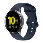 Pulseira de Silicone Cor Sólida com Fivela Borboleta 20mm, Para Samsung Galaxy Watch 4 44mm, Para Samsung Galaxy Watch 4 Classic 46mm, Para Samsung Galaxy Watch 4 Classic 42mm, Para Samsung Galaxy Watch Active 2
