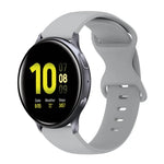 Pulseira de Silicone Cor Sólida com Fivela Borboleta 20mm, Para Samsung Galaxy Watch 4 44mm, Para Samsung Galaxy Watch 4 Classic 46mm, Para Samsung Galaxy Watch 4 Classic 42mm, Para Samsung Galaxy Watch Active 2