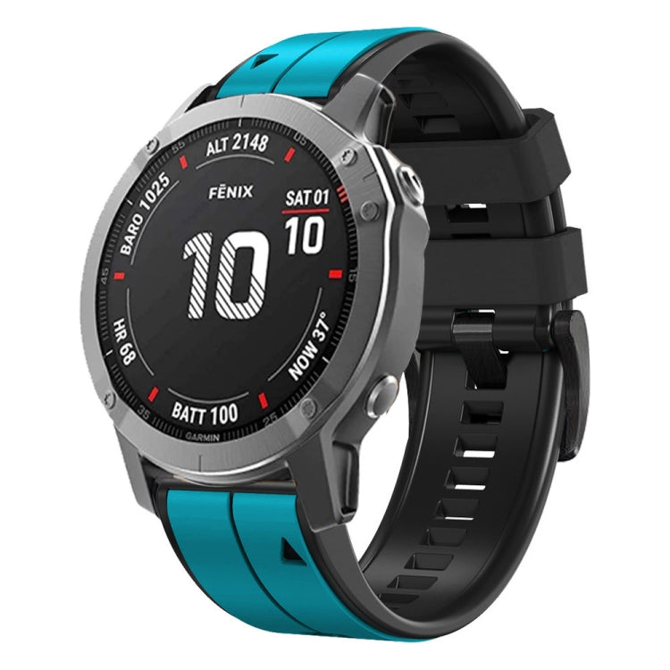 26mm Silicone Sports Two-Color Watch Band, For Garmin Descent MK2, For Garmin Descent MK2i