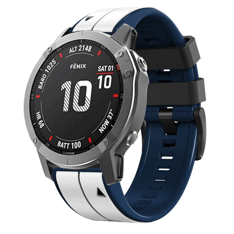 22mm Silicone Sports Two-Color Watch Band, For Garmin Approach S62, For Garmin Fenix 6, For Garmin Fenix 6 Pro, For Garmin Fenix 5, For Garmin Fenix 5 Plus