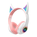 Auriculares para Crianças STN25 com Microfone, Luz Brilhante, Sem Fios, Música, Presente de Natal com Caixa