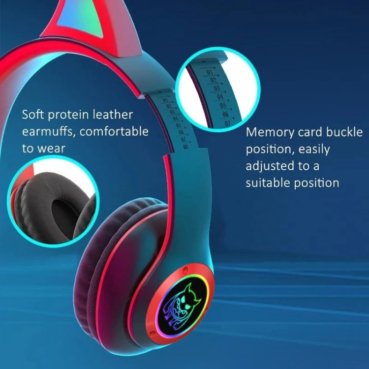 Auriculares para Crianças STN25 com Microfone, Luz Brilhante, Sem Fios, Música, Presente de Natal com Caixa