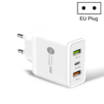 Carregador Rápido Multiporta 45W PD3.0 + 2 x USB QC3.0, Ficha UE, Ficha UE