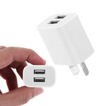 Carregador USB Mini de Dupla Porta com Cabo de Dados USB para 8 Pinos, Ficha AU, Ficha AU + Cabo 8 Pinos