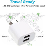 Carregador USB Mini de Dupla Porta com Cabo de Dados USB para 8 Pinos, Ficha AU, Ficha AU + Cabo 8 Pinos