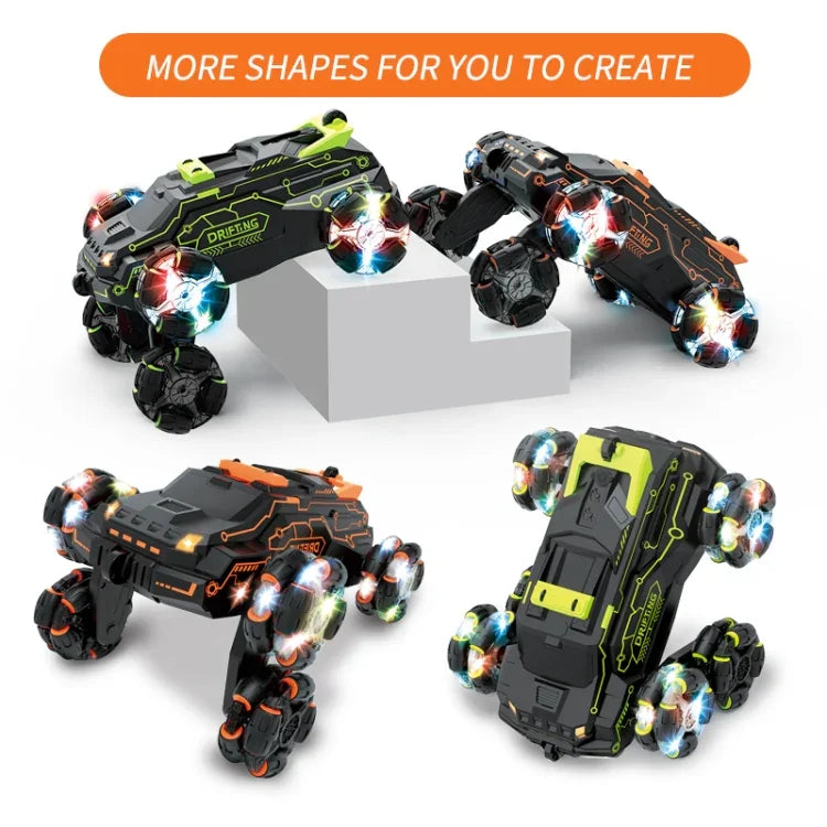 Carro de Acrobacias de Seis Rodas com Controlo Remoto 2.4G MoFun JC03 com Braço Oscilante de 360 Graus sem Ângulo Morto, MoFun JC03 (Verde)