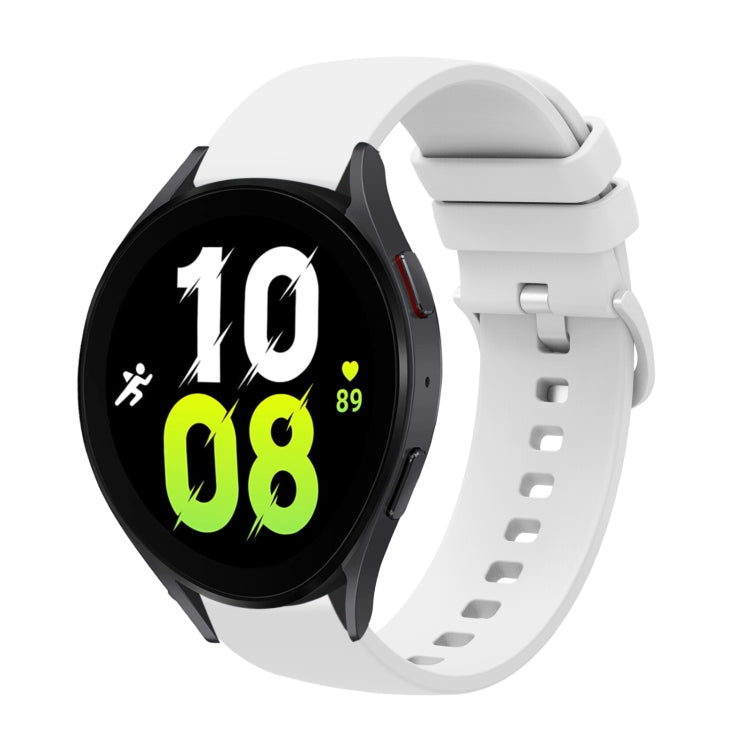 20mm Solid Color Soft Silicone Watch Band, For Samsung Galaxy Watch5 44mm, For Samsung Galaxy Watch5 Pro 45mm, For Samsung Galaxy Watch4 40mm, For Samsung Galaxy Watch4 44mm