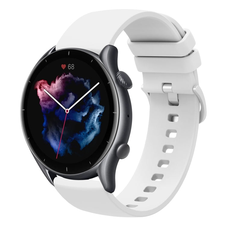 22mm Solid Color Soft Silicone Watch Band, For Amazfit 3, For Amazfit GTR 47mm, For Amazfit Pace, For Amazfit Stratos