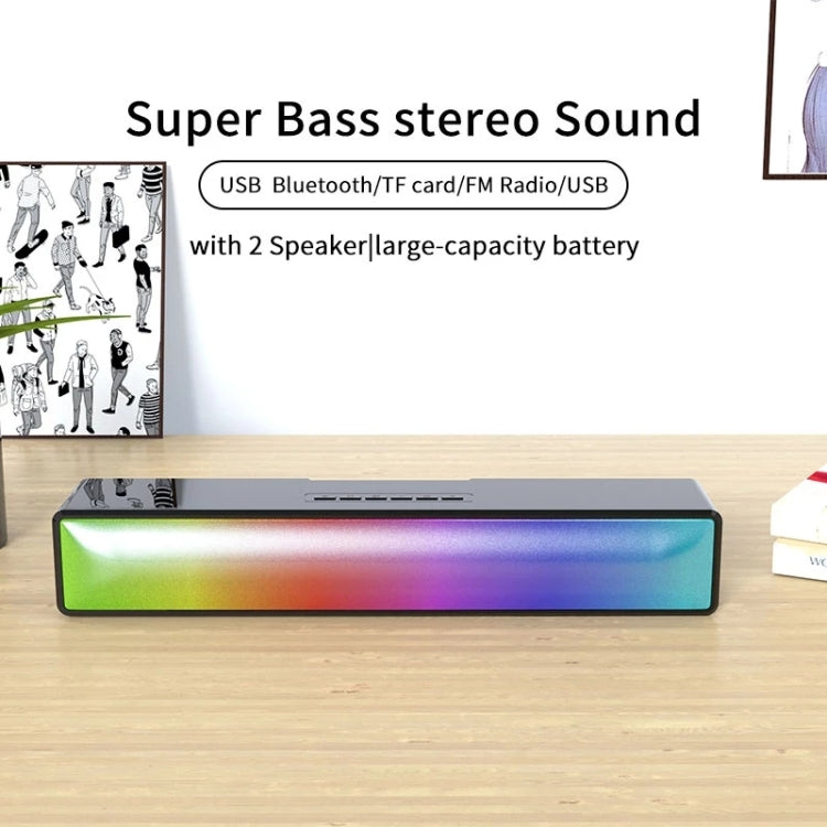 Coluna Bluetooth Soundbar HiFi com Luz RGB AEC BT601 para Home Theater, BT601