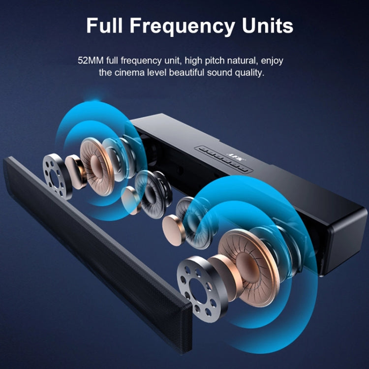Coluna Bluetooth Soundbar HiFi com Luz RGB AEC BT601 para Home Theater, BT601