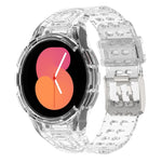 Correia de Relógio Inteligente Armor Integrada TPU com Fivela de Duplo Pino, Para Samsung Galaxy Watch5 40mm, Para Samsung Galaxy Watch5 44mm, Para Samsung Galaxy Watch4 44mm