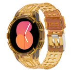Correia de Relógio Inteligente Armor Integrada TPU com Fivela de Duplo Pino, Para Samsung Galaxy Watch5 40mm, Para Samsung Galaxy Watch5 44mm, Para Samsung Galaxy Watch4 44mm
