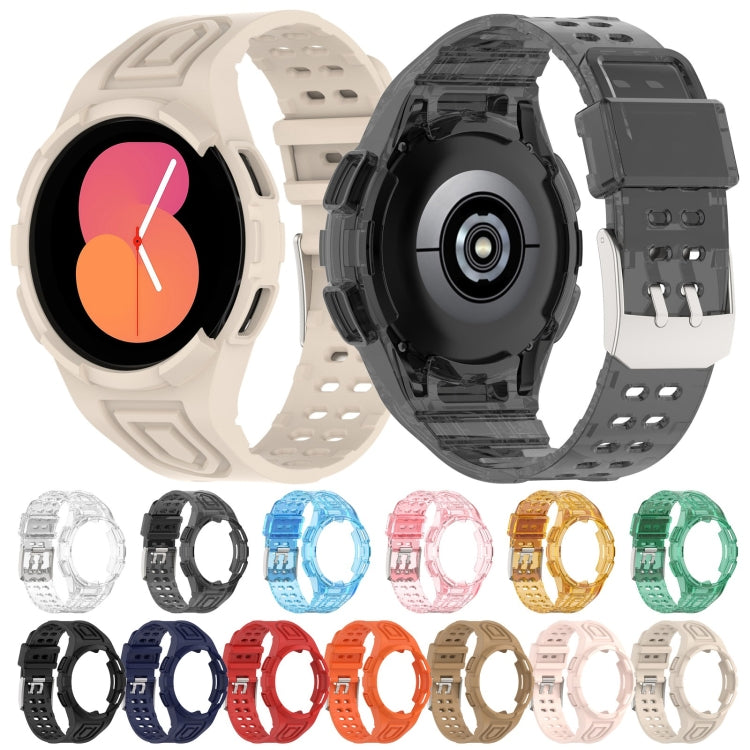 Correia de Relógio Inteligente Armor Integrada TPU com Fivela de Duplo Pino, Para Samsung Galaxy Watch5 40mm, Para Samsung Galaxy Watch5 44mm, Para Samsung Galaxy Watch4 44mm