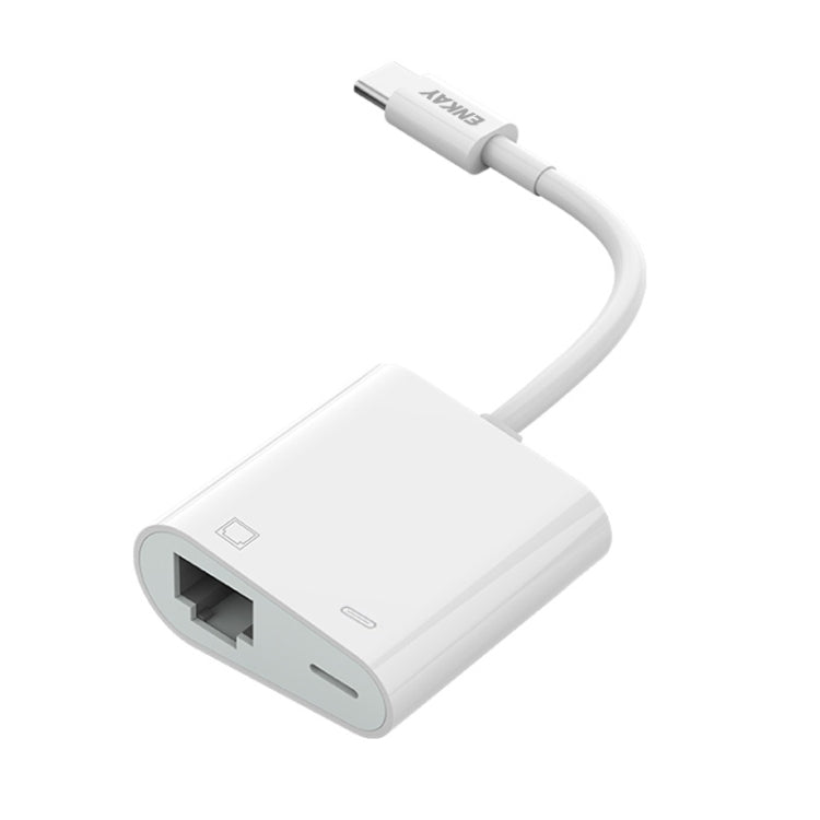 ENKAY Hat-Prince 2 em 1 RJ45 Ethernet LAN Network, Type-C, 8 pinos