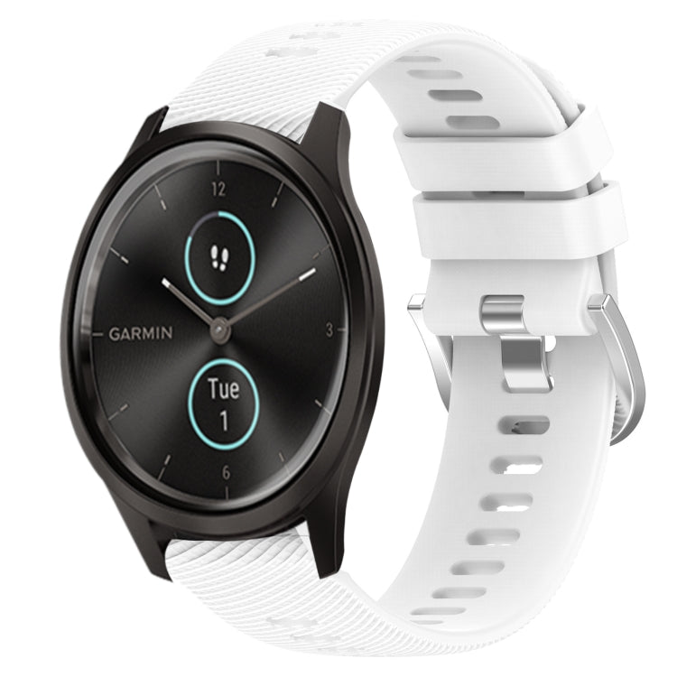 20mm Solid Color Soft Silicone Watch Band, For Garmin Garminmove Style, For Garmin Forerunner 645 Music