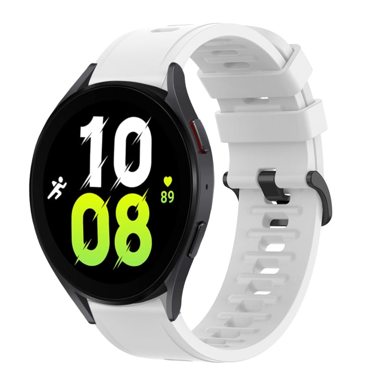 20mm Solid Color Soft Silicone Watch Band, For Samsung Galaxy Watch 5 44mm, For Samsung Galaxy Watch 5 40mm, For Samsung Galaxy Watch 5 Pro 45mm, For Samsung Galaxy Watch 4 44mm