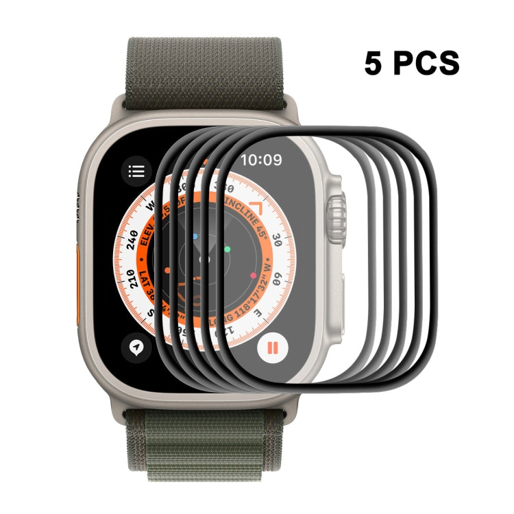 Película de Ecrã ENKAY 3D em PC Suave com Borda PMMA para Apple Watch Ultra / Ultra 2 / Ultra 3 49mm, 1 UN, 2 UN, 5 UN, 10 UN