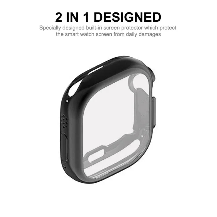 Capa TPU Macia Electroplated com Película para Ecrã ENKAY Hat-Prince para Apple Watch Ultra 3 / 2 / 1 49mm