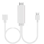 Cabo Adaptador HDMI 1080P USB para HDTV, Dongle USB Macho + USB Fêmea para HDMI Macho Cabo de Espelhamento HDTV 1080P para Telefone/Tablet e Mais Partilha de Streaming