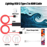 Cabo Adaptador HDMI 1080P USB para HDTV, Dongle USB Macho + USB Fêmea para HDMI Macho Cabo de Espelhamento HDTV 1080P para Telefone/Tablet e Mais Partilha de Streaming