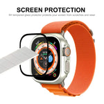 Capa 2 em 1 PC + Película de Vidro Temperado 9H de Cobertura Total ENKAY para Apple Watch Ultra 3 / 2 / 1 49mm