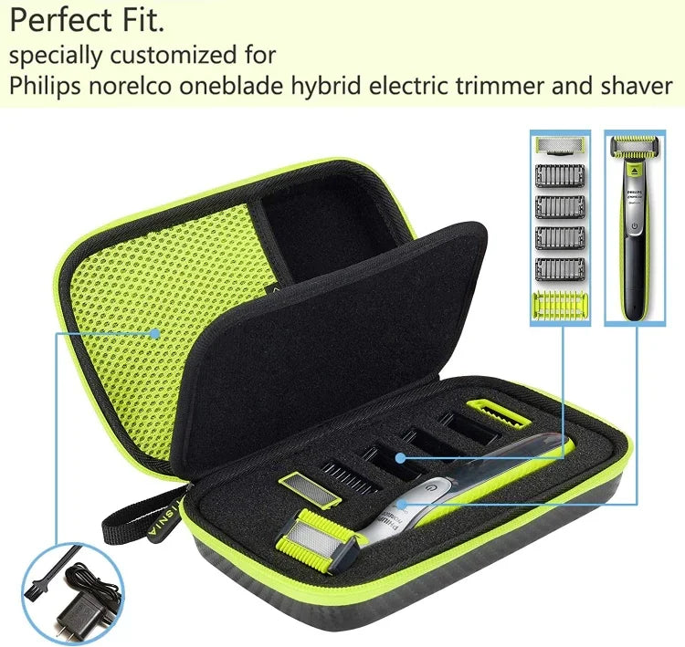 Bolsa de Armazenamento EVA PU para Aparelho de Barbear Philips QP2520 / QP2530 / QP2620 / QP2630, Para Philips QP2520