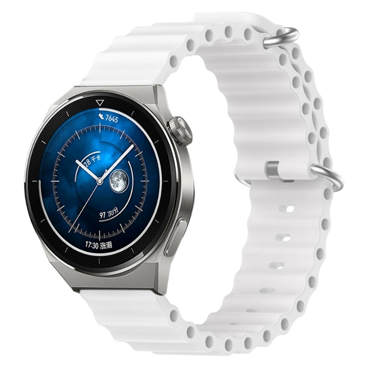 22mm Ocean Style Silicone Solid Color Watch Band, For Huawei Watch GT3 Pro 46mm, For Huawei Watch GT3 46mm, For Huawei Watch GT Runner, For Huawei Watch 3