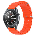 Correia de relógio em silicone de cor sólida estilo oceano 22mm, para Samsung Galaxy Watch3 45mm, para Samsung Galaxy Watch 46mm, para Samsung Gear S3 Classic, para Samsung Gear S3 Frontier