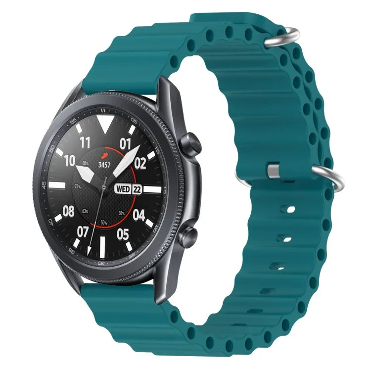 Correia de relógio em silicone de cor sólida estilo oceano 22mm, para Samsung Galaxy Watch3 45mm, para Samsung Galaxy Watch 46mm, para Samsung Gear S3 Classic, para Samsung Gear S3 Frontier