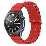 Correia de relógio em silicone de cor sólida estilo oceano 22mm, para Samsung Galaxy Watch3 45mm, para Samsung Galaxy Watch 46mm, para Samsung Gear S3 Classic, para Samsung Gear S3 Frontier