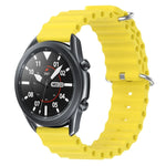Correia de relógio em silicone de cor sólida estilo oceano 22mm, para Samsung Galaxy Watch3 45mm, para Samsung Galaxy Watch 46mm, para Samsung Gear S3 Classic, para Samsung Gear S3 Frontier
