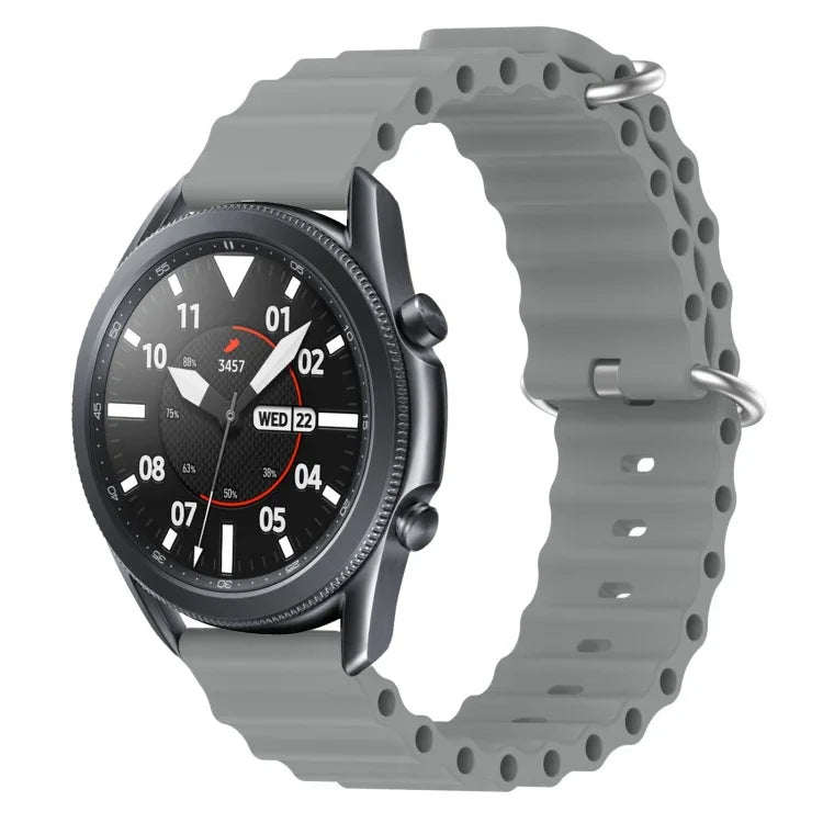 Correia de relógio em silicone de cor sólida estilo oceano 22mm, para Samsung Galaxy Watch3 45mm, para Samsung Galaxy Watch 46mm, para Samsung Gear S3 Classic, para Samsung Gear S3 Frontier
