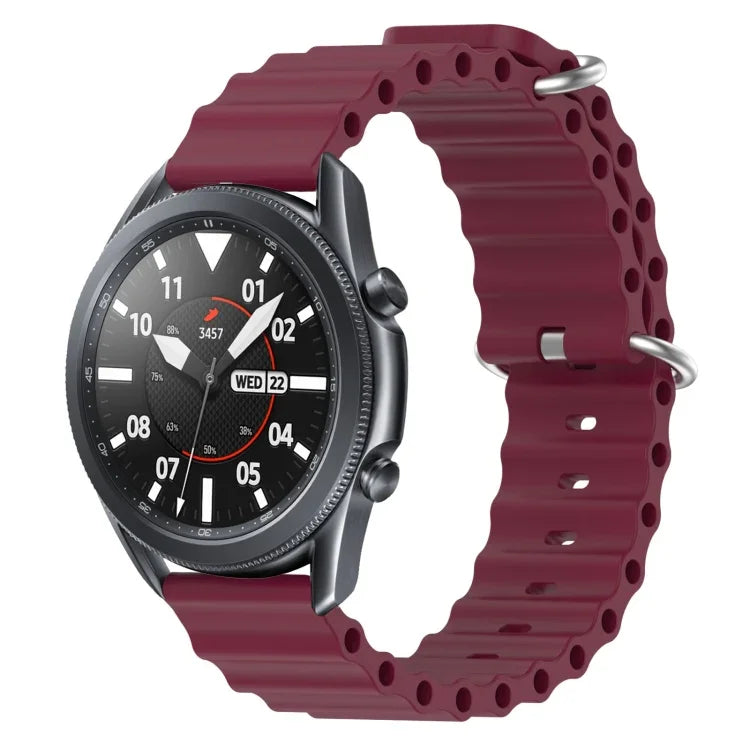 Correia de relógio em silicone de cor sólida estilo oceano 22mm, para Samsung Galaxy Watch3 45mm, para Samsung Galaxy Watch 46mm, para Samsung Gear S3 Classic, para Samsung Gear S3 Frontier
