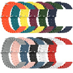 Correia de relógio em silicone de cor sólida estilo oceano 22mm, para Samsung Galaxy Watch3 45mm, para Samsung Galaxy Watch 46mm, para Samsung Gear S3 Classic, para Samsung Gear S3 Frontier