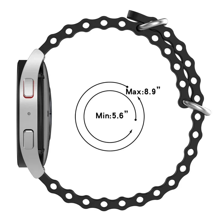 Correia de relógio em silicone de cor sólida estilo oceano 22mm, para Samsung Galaxy Watch3 45mm, para Samsung Galaxy Watch 46mm, para Samsung Gear S3 Classic, para Samsung Gear S3 Frontier