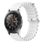 Correia de relógio em silicone de cor sólida estilo oceano 22mm, para Samsung Galaxy Watch3 45mm, para Samsung Galaxy Watch 46mm, para Samsung Gear S3 Classic, para Samsung Gear S3 Frontier