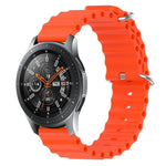 Correia de relógio em silicone de cor sólida estilo oceano 22mm, para Samsung Galaxy Watch3 45mm, para Samsung Galaxy Watch 46mm, para Samsung Gear S3 Classic, para Samsung Gear S3 Frontier