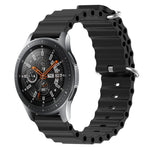 Correia de relógio em silicone de cor sólida estilo oceano 22mm, para Samsung Galaxy Watch3 45mm, para Samsung Galaxy Watch 46mm, para Samsung Gear S3 Classic, para Samsung Gear S3 Frontier