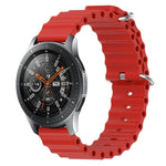 Correia de relógio em silicone de cor sólida estilo oceano 22mm, para Samsung Galaxy Watch3 45mm, para Samsung Galaxy Watch 46mm, para Samsung Gear S3 Classic, para Samsung Gear S3 Frontier