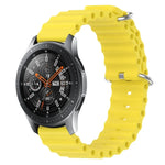Correia de relógio em silicone de cor sólida estilo oceano 22mm, para Samsung Galaxy Watch3 45mm, para Samsung Galaxy Watch 46mm, para Samsung Gear S3 Classic, para Samsung Gear S3 Frontier