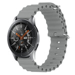 Correia de relógio em silicone de cor sólida estilo oceano 22mm, para Samsung Galaxy Watch3 45mm, para Samsung Galaxy Watch 46mm, para Samsung Gear S3 Classic, para Samsung Gear S3 Frontier