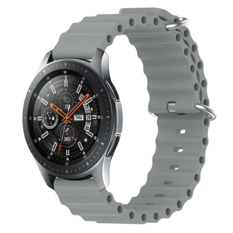 Correia de relógio em silicone de cor sólida estilo oceano 22mm, para Samsung Galaxy Watch3 45mm, para Samsung Galaxy Watch 46mm, para Samsung Gear S3 Classic, para Samsung Gear S3 Frontier