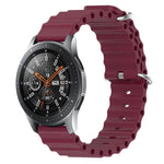 Correia de relógio em silicone de cor sólida estilo oceano 22mm, para Samsung Galaxy Watch3 45mm, para Samsung Galaxy Watch 46mm, para Samsung Gear S3 Classic, para Samsung Gear S3 Frontier