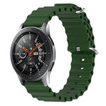 Correia de relógio em silicone de cor sólida estilo oceano 22mm, para Samsung Galaxy Watch3 45mm, para Samsung Galaxy Watch 46mm, para Samsung Gear S3 Classic, para Samsung Gear S3 Frontier