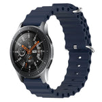 Correia de relógio em silicone de cor sólida estilo oceano 22mm, para Samsung Galaxy Watch3 45mm, para Samsung Galaxy Watch 46mm, para Samsung Gear S3 Classic, para Samsung Gear S3 Frontier